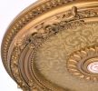 Golden Leaf Chandelier Ceiling Medallion 24 Inch Diameter