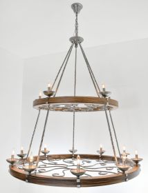 Two Tier Ridge Line 56" Chandelier