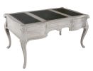 Mystique Gray Large Mahogany Writing Desk