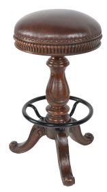 Church Street Leather Bar Height Stool