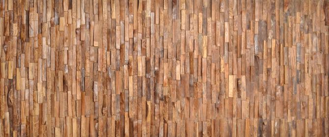 Reclaimed Teak Rustic Mosaic Wall Panel 8 Ft