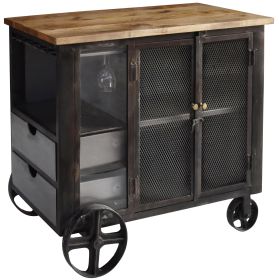 Kinetic Wheeled Bar Cabinet