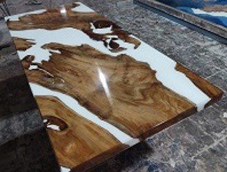 White Resin Table Top