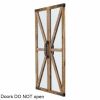 Rustic Vintage Faux Barn Doors Farmhouse Wall Mirror