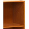 Modern 3-Shelf Bookcase in Light Cherry Wood Finish