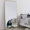 Freestanding Full Length Floor Mirror with Stand or Wall Mount with Gold Frame