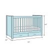 SF Home Espresso Solid Wood Convertible Crib - Toddler Bed Sold Separately