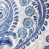 Full/Queen Size Soft Microfiber Reversible Blue/White Baroque Design Quilt Set