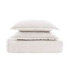 Full Queen White Farmhouse Microfiber Diamond Quilted Bedspread Set Frayed Edges