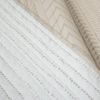 Full/Queen Scandinavian Chevron Beige Tan Reversible Cotton Quilt Set