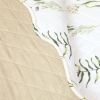 Full/Queen Scallop Edge Floral Lightweight 3 Piece Quilt Set