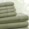 Full Size Sage 6 PCS Soft Wrinkle Resistant Microfiber/Polyester Sheet Set