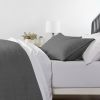 3 Piece Microfiber Farmhouse Coverlet Bedspread Set Grey, King/California King