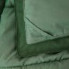 Twin/Twin XL Traditional Microfiber Reversible 3 Piece Comforter Set in Green