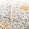 King size Yellow Grey Floral Light Thin Cotton Polyester Blend Quilt Set