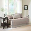 Khaki Microfiber 6 Piece Reversible Daybed Cover Set