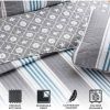 King 3 Piece Coastal Starfish Sand Dollar Grey Blue White Nautical Quilt Set