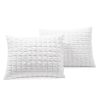 King Size Crinkled Textured 3 Piece Comforter Set White