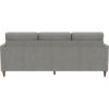 Mid-Century Modern Left or Right Facing Sectional Sofa in Light Grey Linen