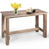 Modern Farmhouse Brown Wood 55-inch Counter Height Dining Table Computer Desk