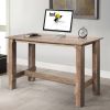 Modern Farmhouse Brown Wood 55-inch Counter Height Dining Table Computer Desk