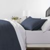 3 Piece Microfiber Farmhouse Coverlet Bedspread Set Navy, King/California King