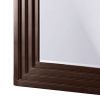 Oversized Full Length Floor Mirror with Espresso Wood Frame