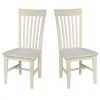 Set of 2 - Mission Style Unfinished Wood Dining Chair with High Back