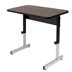 Stand Up Desk Adjustable Height Sitting Standing Writing Table in Walnut