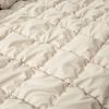 Full/Queen Soft Lightweight Puff Textured 2-Piece Comforter Set in Neutral Tan