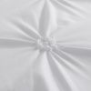 Twin Size All Season Pleated Hypoallergenic Microfiber Reversible 2 Piece Comforter Set in White