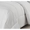 Twin/Twin XL Traditional Microfiber Reversible 3 Piece Comforter Set in White