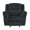 Home Theater Seating Manual Reclining Sofa for Living Room, Bedroom, Dark Blue