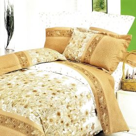 Blancho Bedding - [Field of Blossoms] 100% Cotton 4PC Duvet Cover Set (King Size)(Comforter not included)