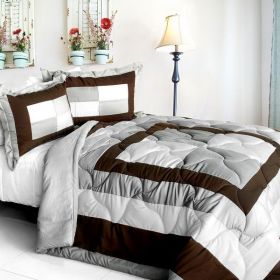 [Bloom Laraine] Quilted Patchwork Down Alternative Comforter Set (Full/Queen Size)