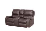 Faux Leather Reclining Sofa Couch Loveseat Sofa for Living Room Brown