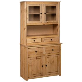 Highboard 36.6"x15.9"x70.9" Solid Pine Panama Range