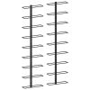 Wall-mounted Wine Racks for 18 Bottles 2 pcs Black Iron