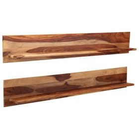 Wall Shelves 2 pcs 66.5"x10.2"x7.9" Solid Sheesham Wood