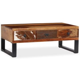 Coffee Table Solid Sheesham Wood 35.4"x19.7"x13.8"