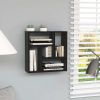 Wall Shelf Black 17.8"x6.3"x17.8" Engineered Wood