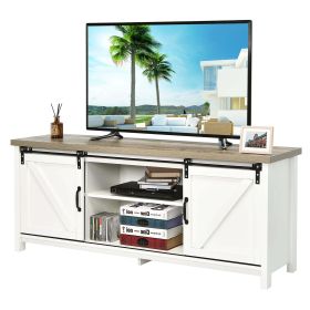 TV Stand Media Center Console Cabinet Sliding Barn Door TV's 60 Inch