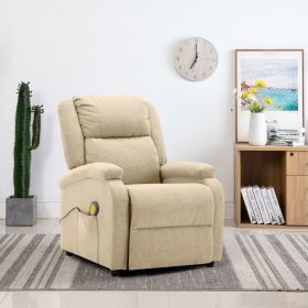 Massage Recliner Cream Fabric