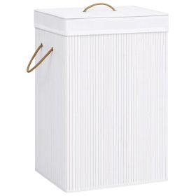 Bamboo Laundry Basket White