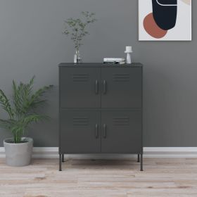 Storage Cabinet Anthracite 31.5"x13.8"x40" Steel