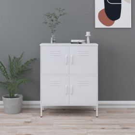 Storage Cabinet White 31.5"x13.8"x40" Steel