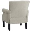 Accent Rivet Tufted Polyester Armchair ,Cream