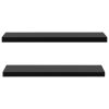 Floating Wall Shelves 2 pcs Black 47.2"x7.9"x1.5"