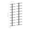 Wall-mounted Wine Racks for 18 Bottles 2 pcs Black Iron