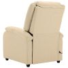 Massage Recliner Cream Fabric